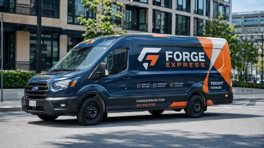 Furgoneta forrada por completo con vinilo impreso (full wrap)